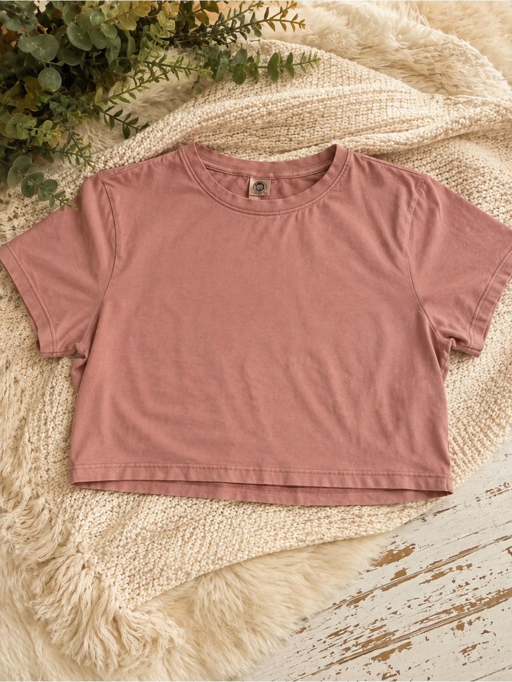 Comfort Colors Women's Crop Tee - Dusty Rose